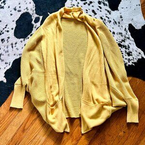 Cozy Gold Knit Cardigan - Large